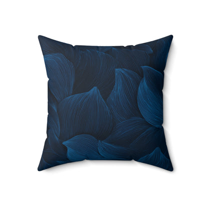 Midnight Leaf Velvet - Spun Polyester Square Pillow