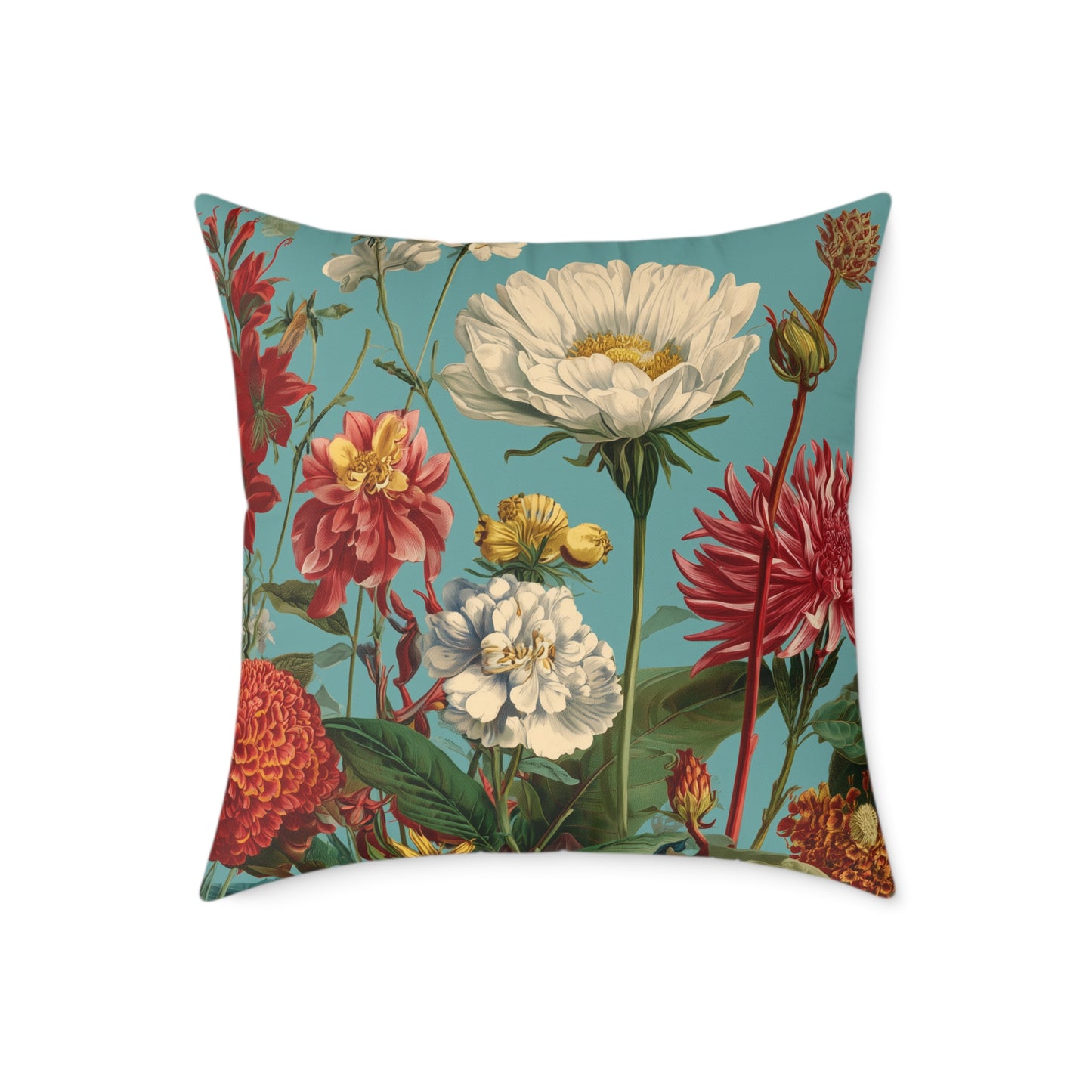 Garden Muse Meadow - Square Poly Canvas Pillow