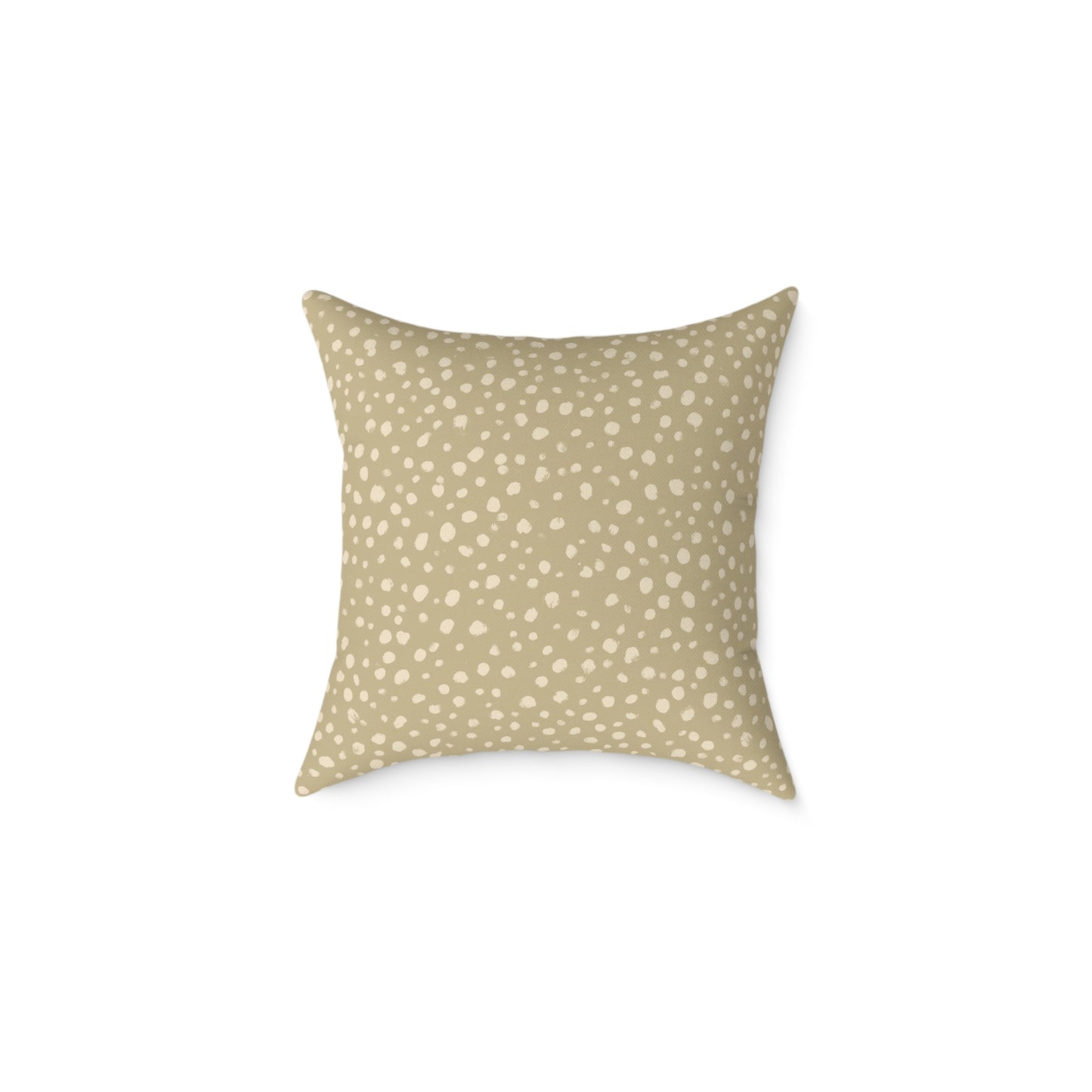 Pebble Scatter - Oat - Square Poly Canvas Pillow