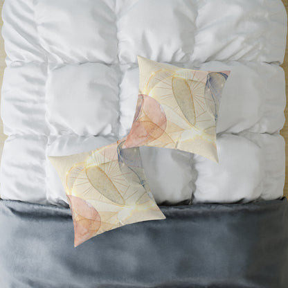 Sunlit Watercolor Bloom - Square Poly Canvas Pillow