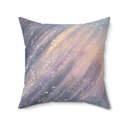 Stardust Vertical Drift - Spun Polyester Square Pillow