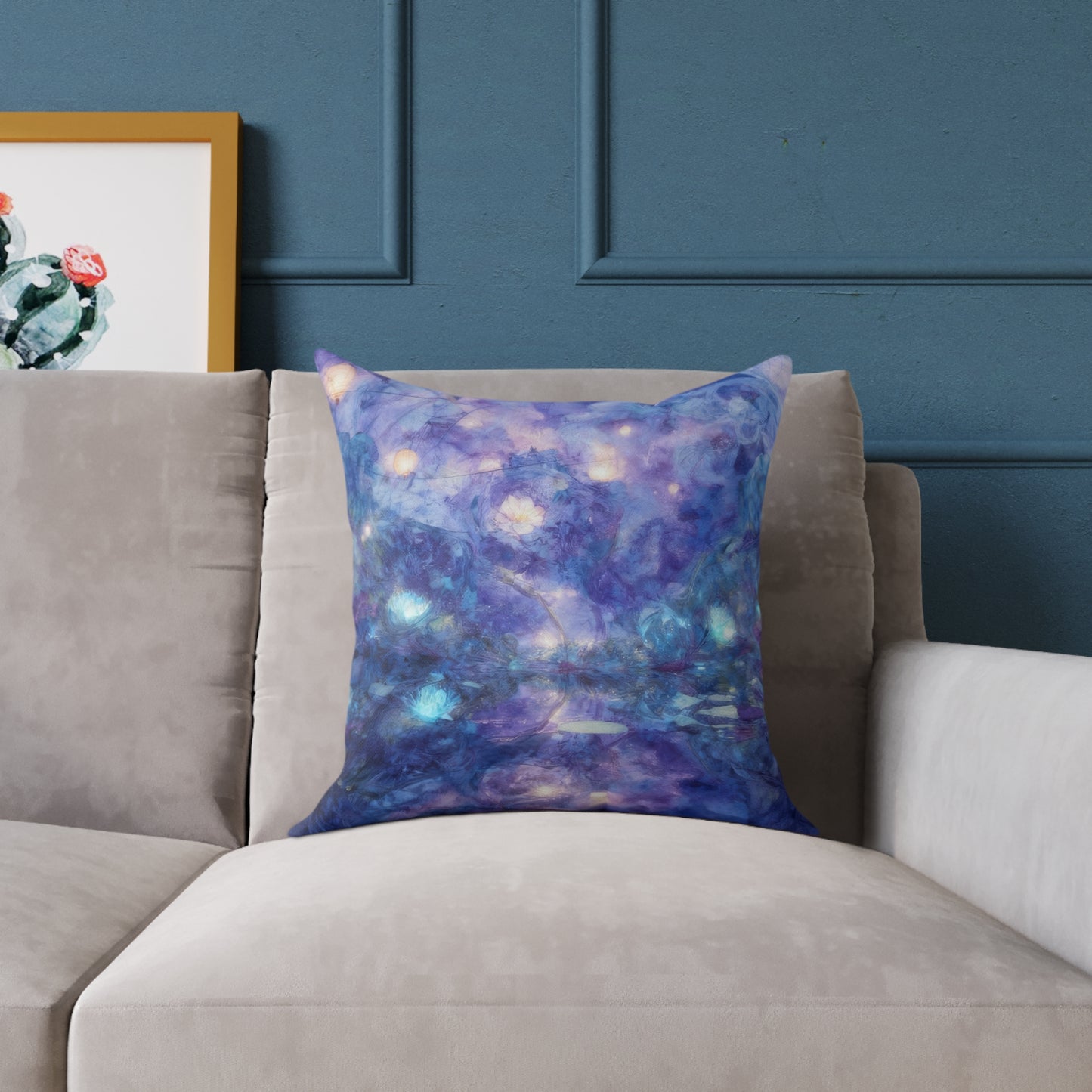 Celestial Dream Nebula - Square Poly Canvas Pillow