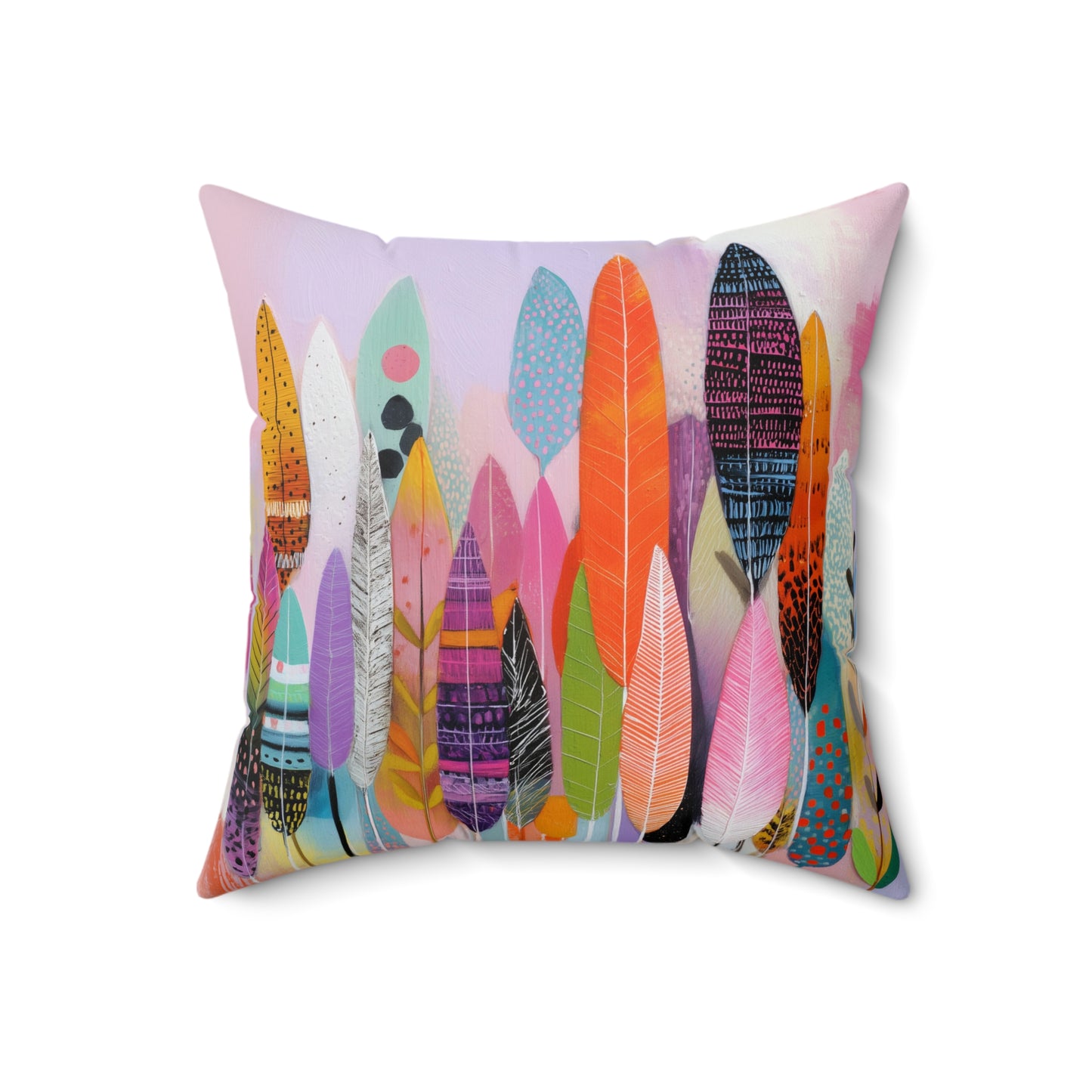 Rainbow Pine Grove - Faux Suede Square Pillow