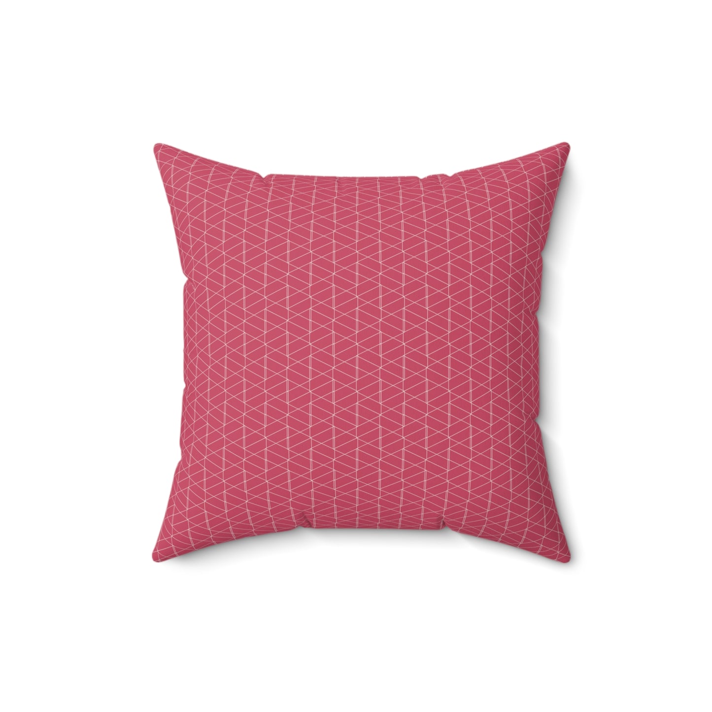 Crimson Micro Weave - Faux Suede Square Pillow