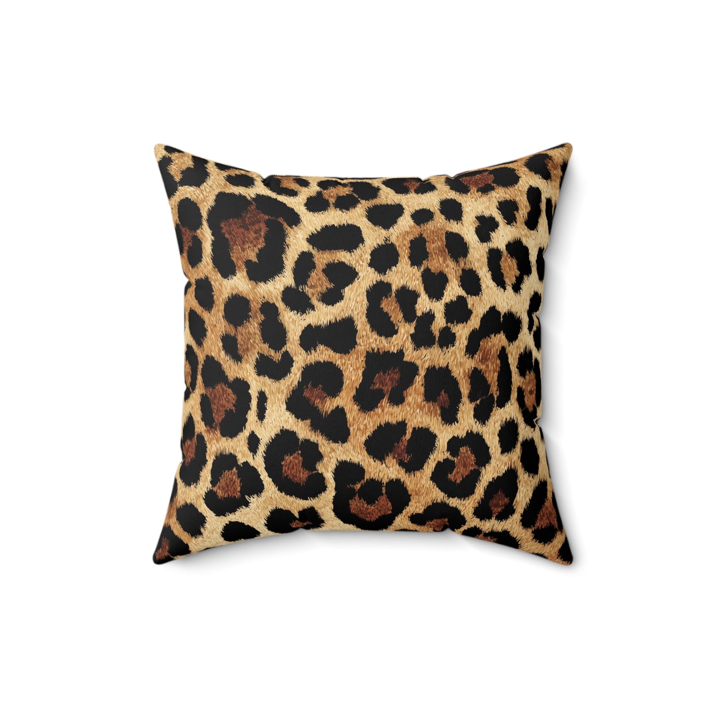 Classic Leopard Spot - Faux Suede Square Pillow