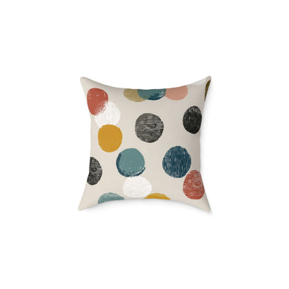 Soft Pebble Dots - Square Poly Canvas Pillow