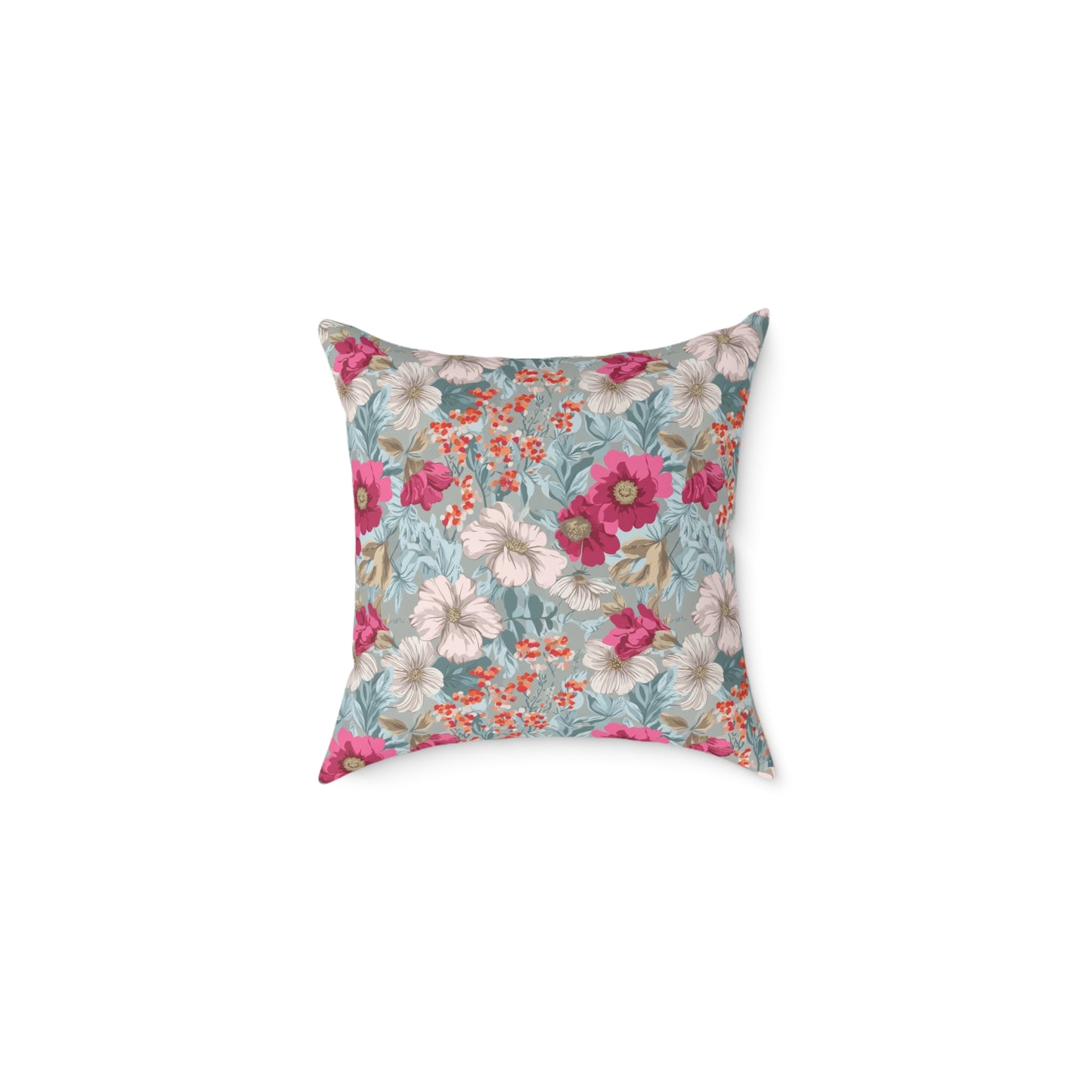 Blossom Carnival Field - Square Poly Canvas Pillow