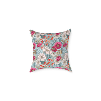 Blossom Carnival Field - Square Poly Canvas Pillow