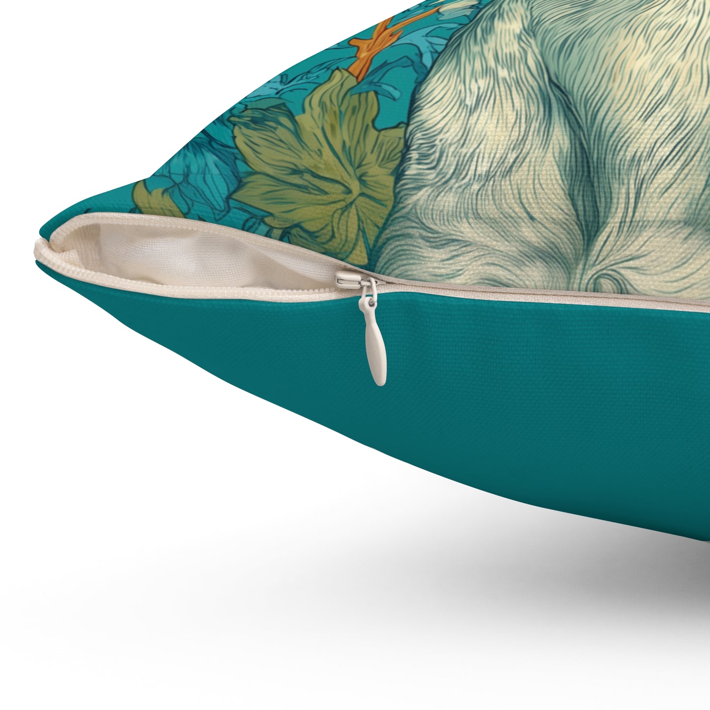 Spring Garden Pointer - Spun Polyester Square Pillow