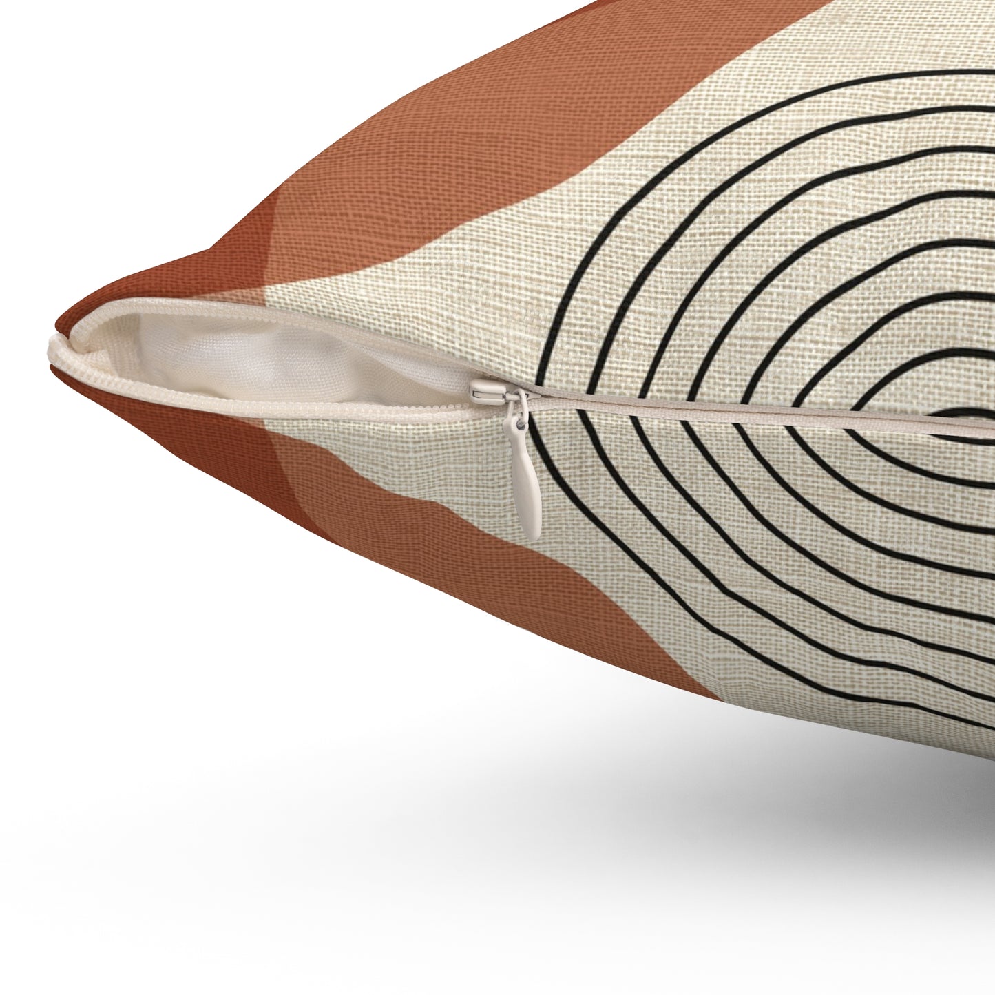 Retro Curve - Spun Polyester Square Pillow