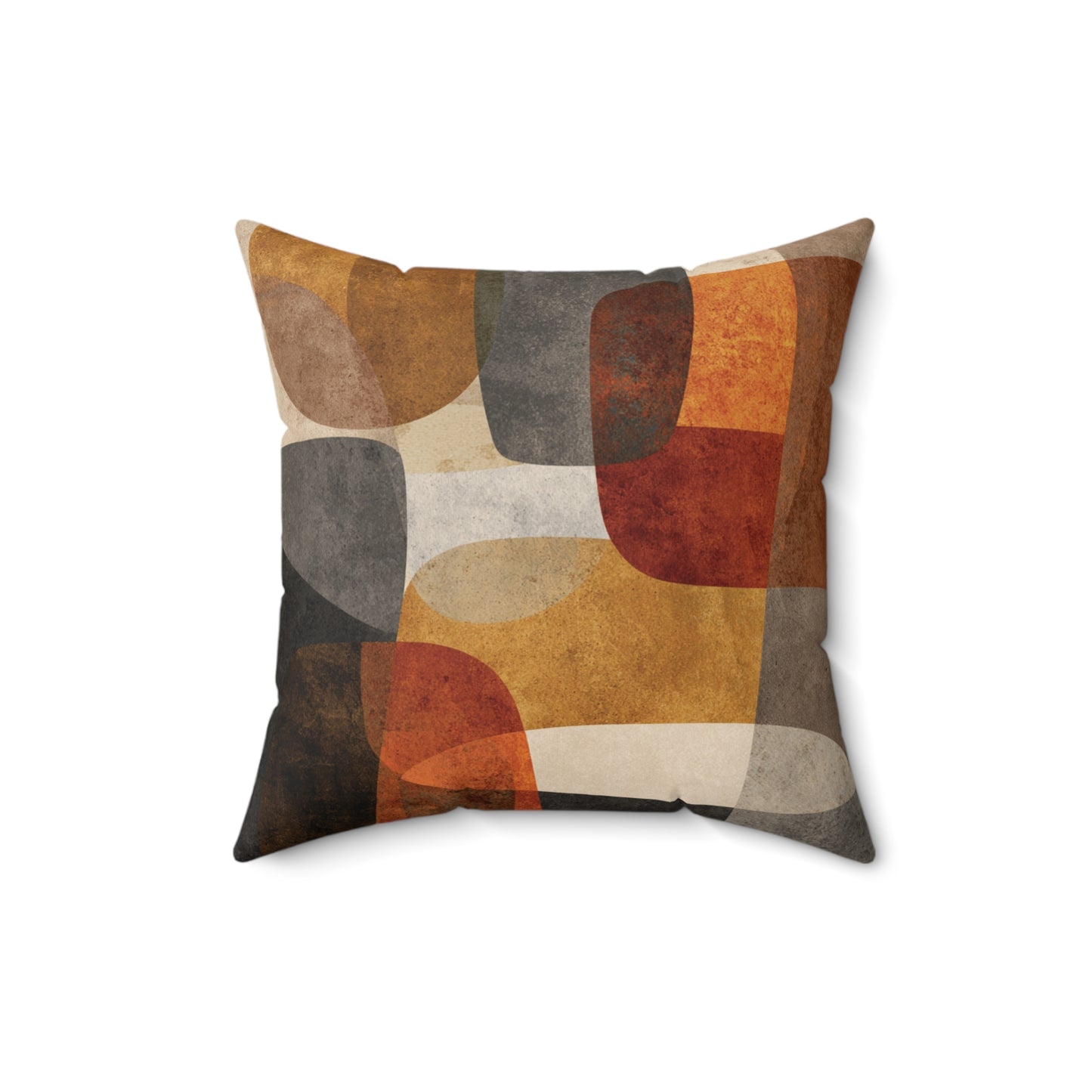 Clay Shape Harmony - Faux Suede Square Pillow