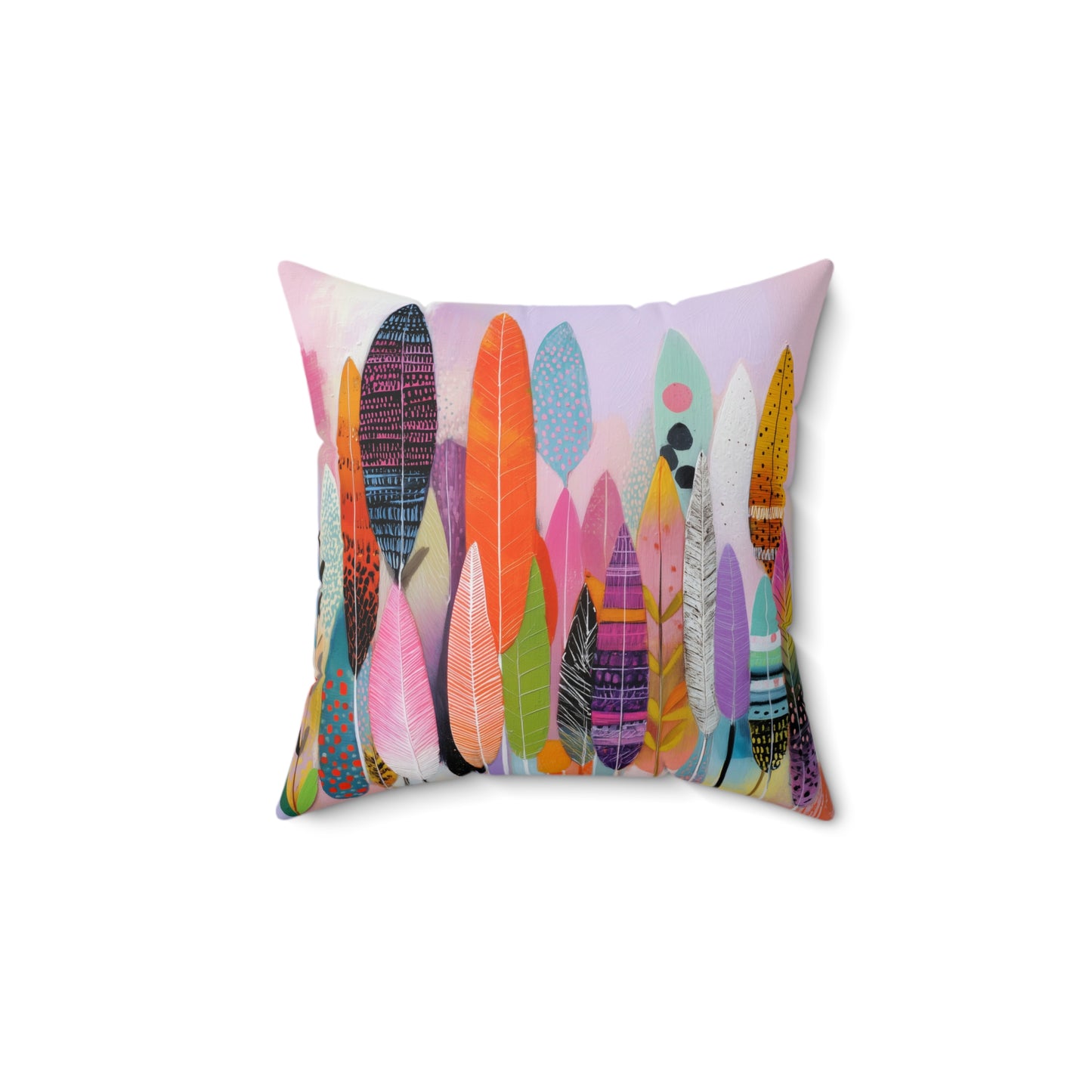 Rainbow Pine Grove - Faux Suede Square Pillow