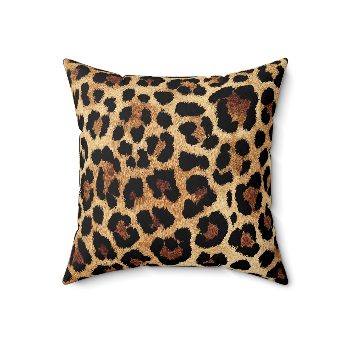 Classic Leopard Spot - Faux Suede Square Pillow
