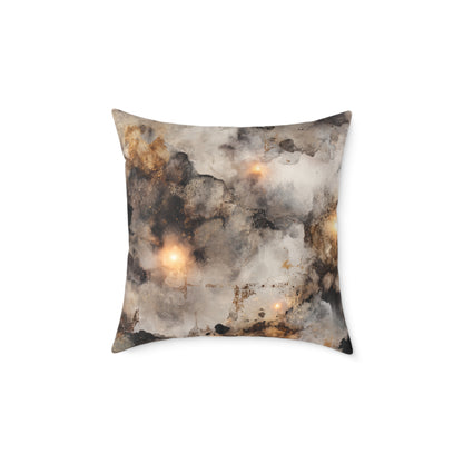 Smokelight Burst - Square Poly Canvas Pillow
