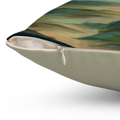 Dawn Valley Peaks - Spun Polyester Square Pillow