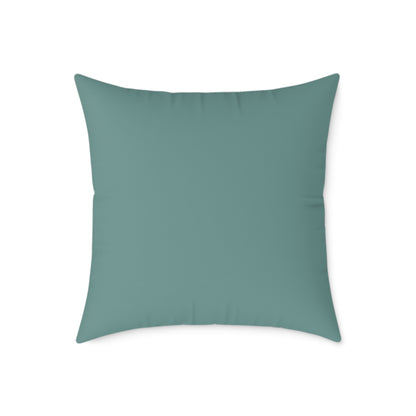 Pebble Scatter - Seafoam - Square Poly Canvas Pillow