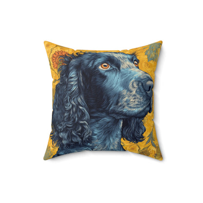 Spaniel Muse - Spun Polyester Square Pillow