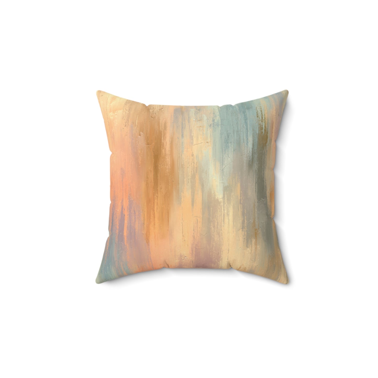 Sunset Brush Melt - Faux Suede Square Pillow