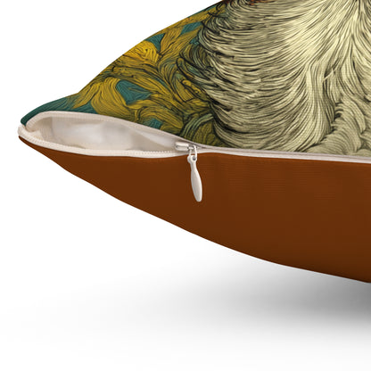 Autumn Setter - Spun Polyester Square Pillow