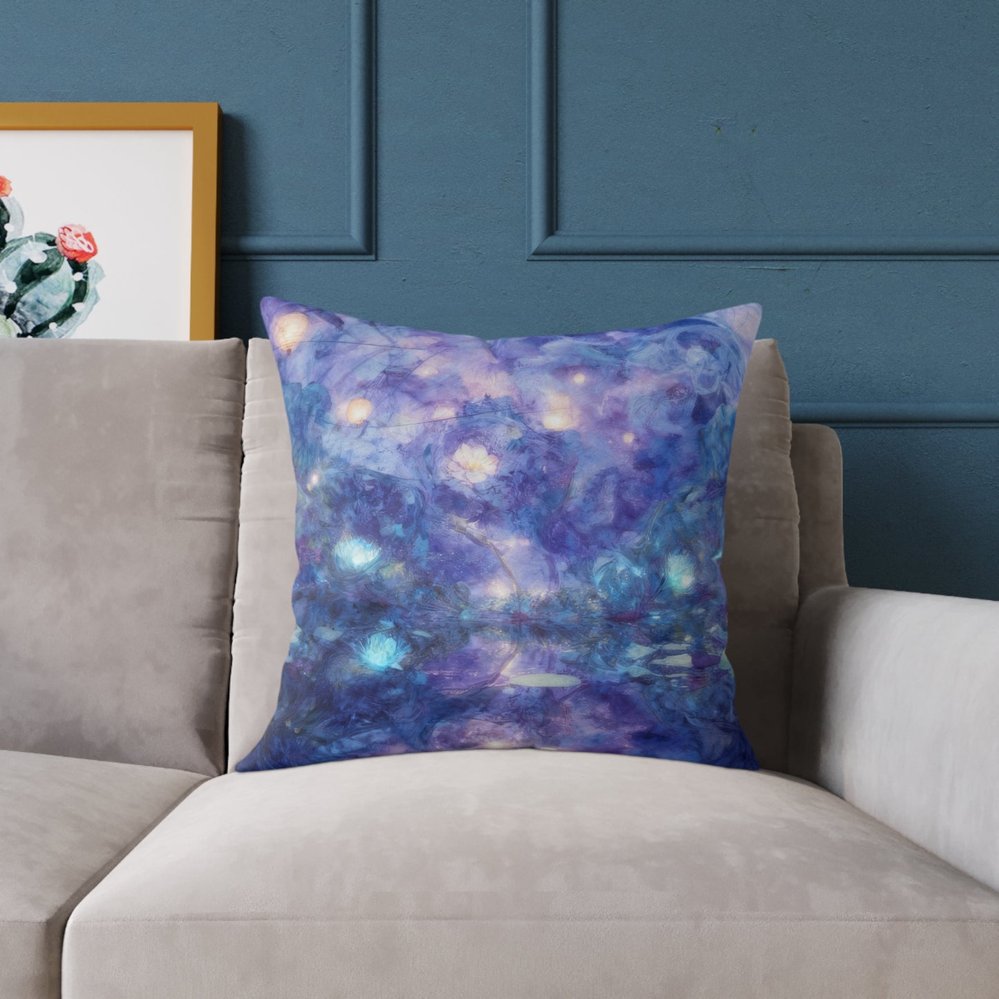 Celestial Dream Nebula - Square Poly Canvas Pillow