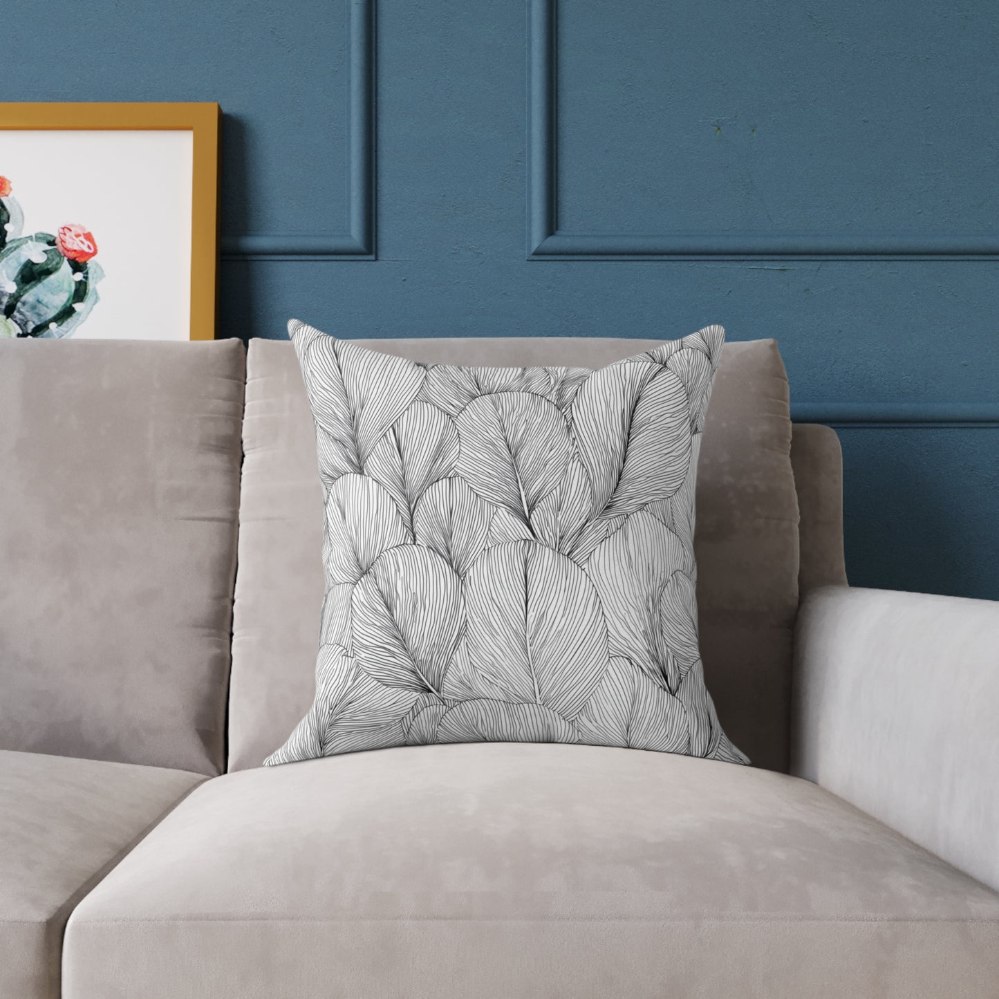 Petal Drift - Square Poly Canvas Pillow