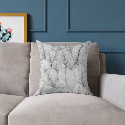 Petal Drift - Square Poly Canvas Pillow