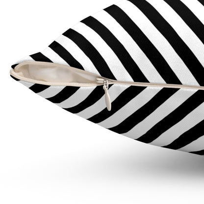 Sharp Angle Stripe - Spun Polyester Square Pillow