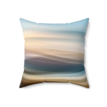Coastal Sand Gradient - Faux Suede Square Pillow