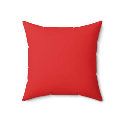 Floral Patchwork Cat - Faux Suede Square Pillow