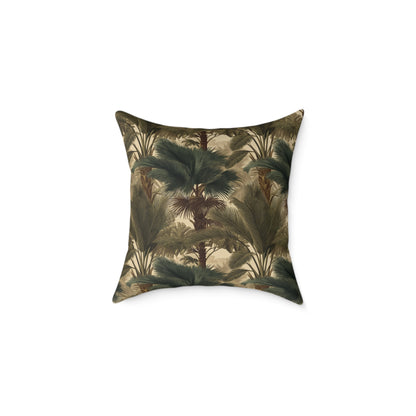 Palm Canopy Safari - Square Poly Canvas Pillow