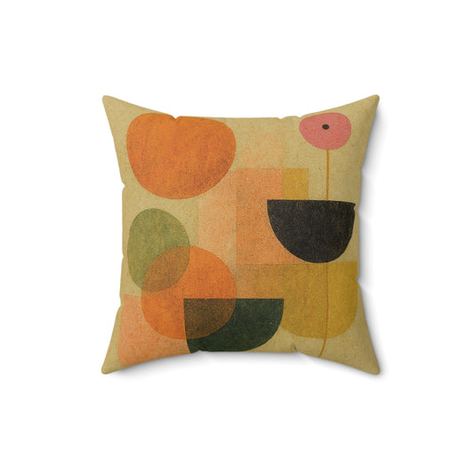Modern Orchard Shapes - Faux Suede Square Pillow
