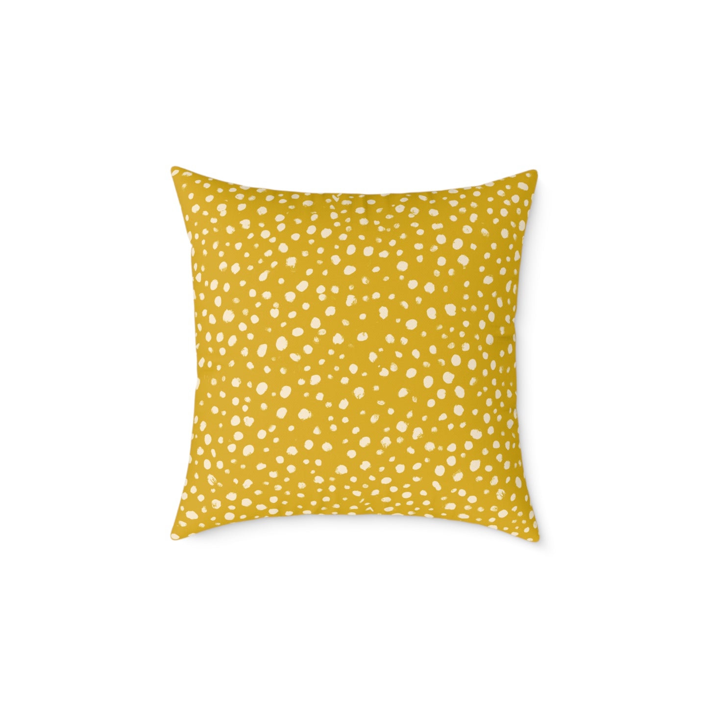 Pebble Scatter - Honey - Square Poly Canvas Pillow