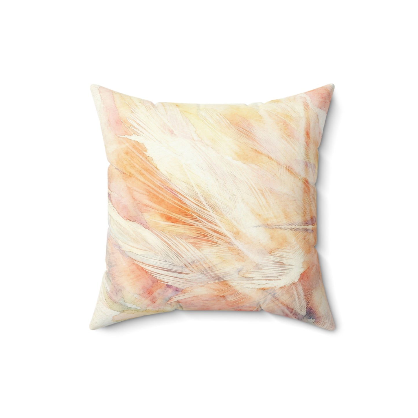 Cream Cloud Drift - Faux Suede Square Pillow