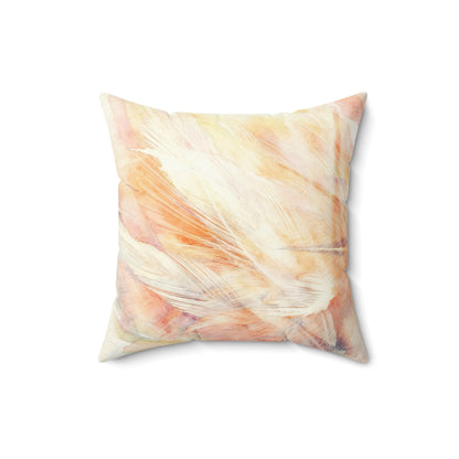 Cream Cloud Drift - Faux Suede Square Pillow