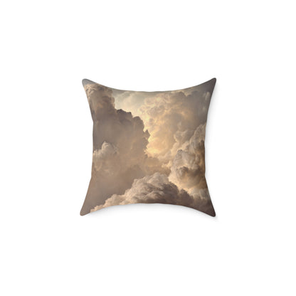 Heavenly Cloud Ember - Square Poly Canvas Pillow