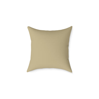 Pebble Scatter - Oat - Square Poly Canvas Pillow
