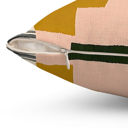 Colorblock Rhythm - Spun Polyester Square Pillow