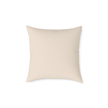 Retro Brushed Spots - Square Poly Canvas Pillow