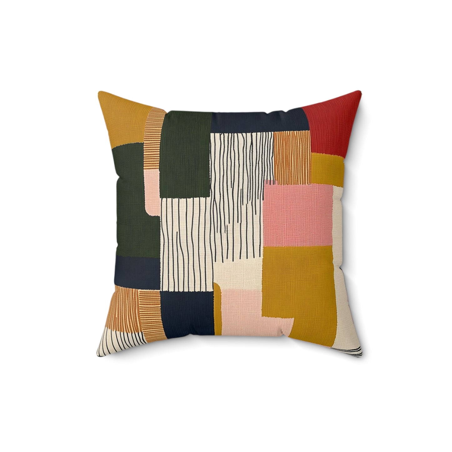 Colorblock Rhythm - Spun Polyester Square Pillow
