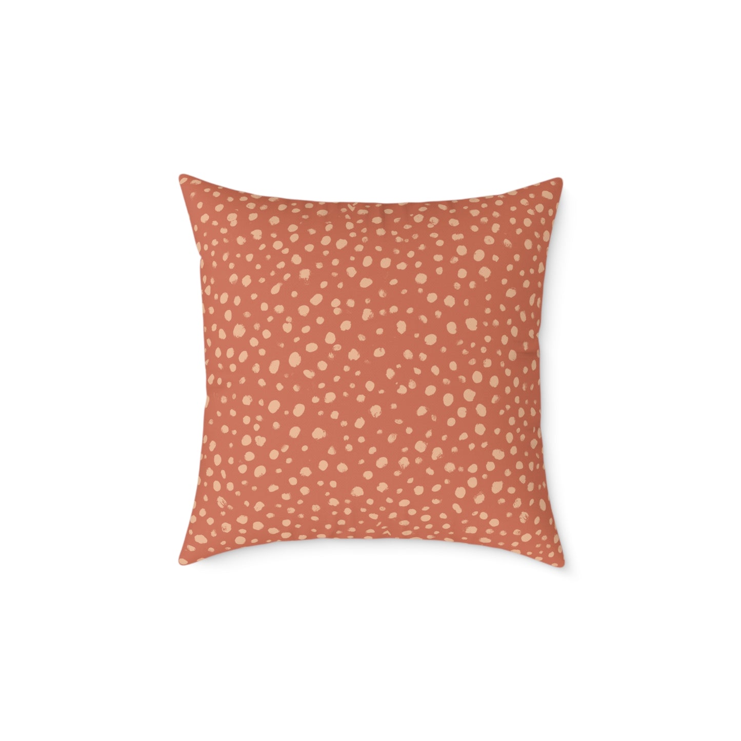 Pebble Scatter - Rose - Square Poly Canvas Pillow