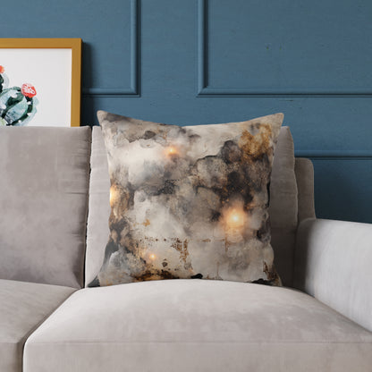 Smokelight Burst - Square Poly Canvas Pillow