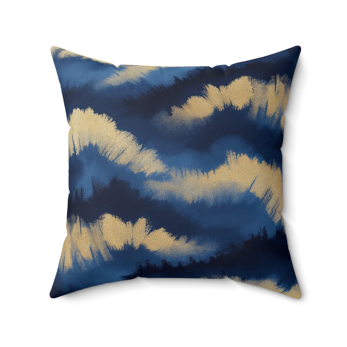 Midnight Tidal Fusion - Spun Polyester Square Pillow
