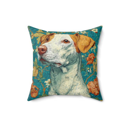 Spring Garden Pointer - Spun Polyester Square Pillow