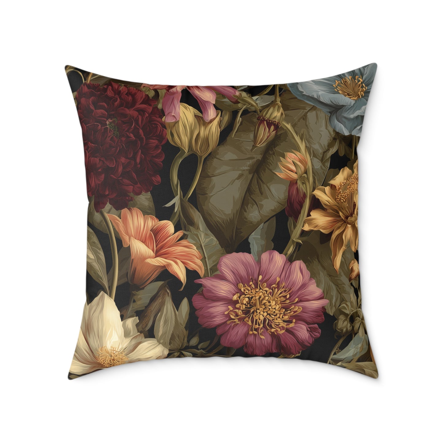 Wild Rose Conservatory - Square Poly Canvas Pillow
