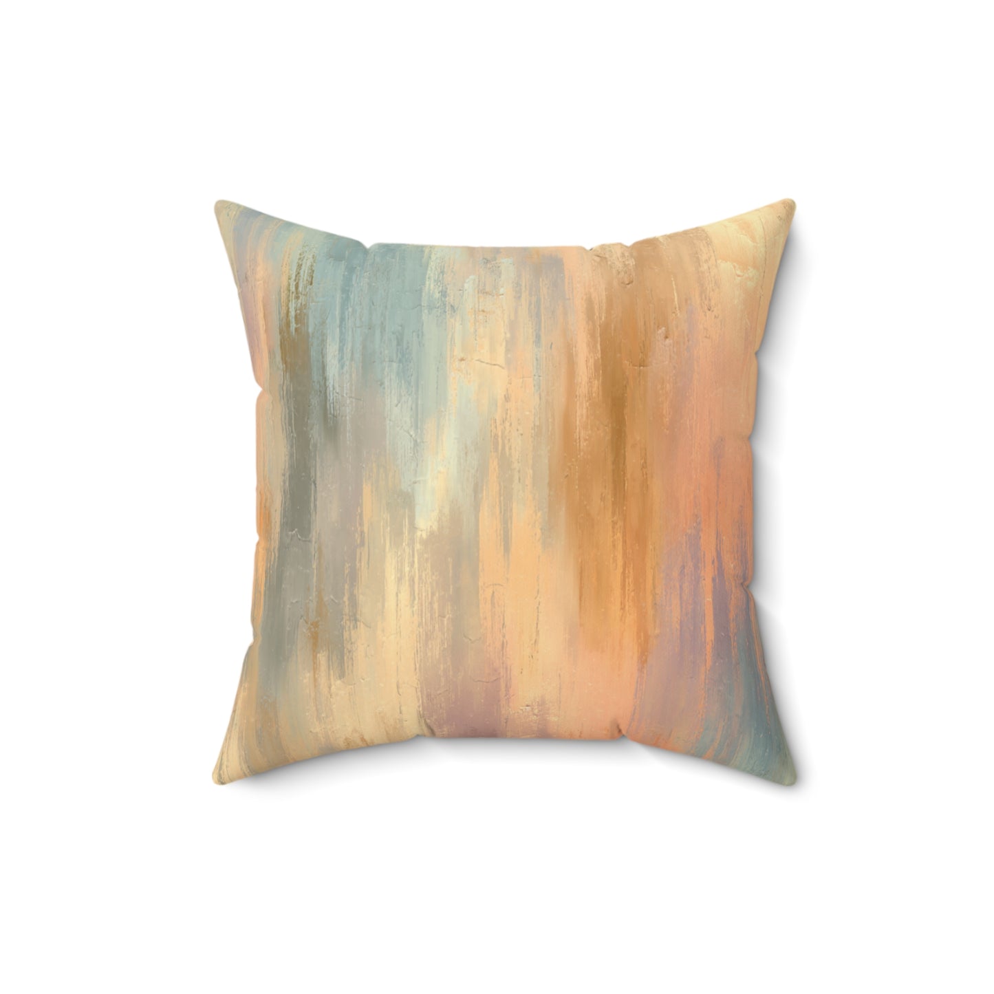 Sunset Brush Melt - Faux Suede Square Pillow