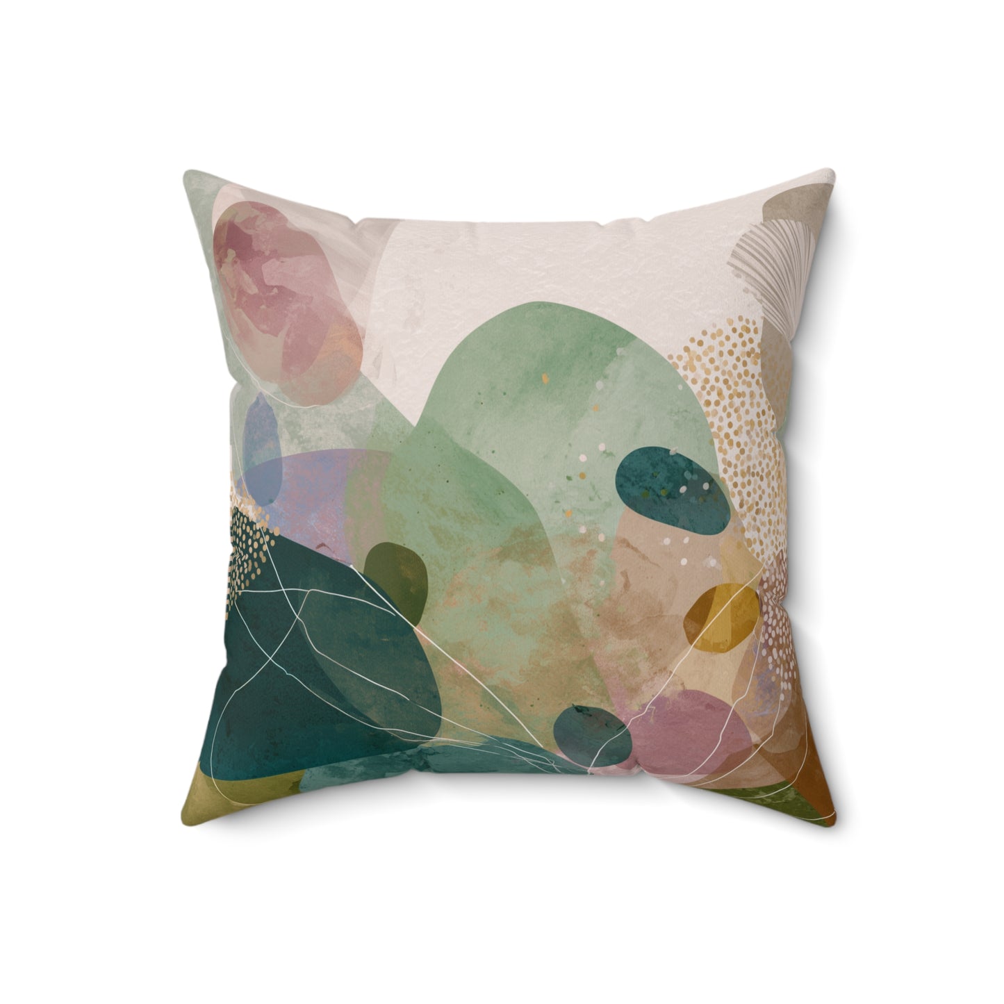 Botanical Mist Garden - Spun Polyester Square Pillow