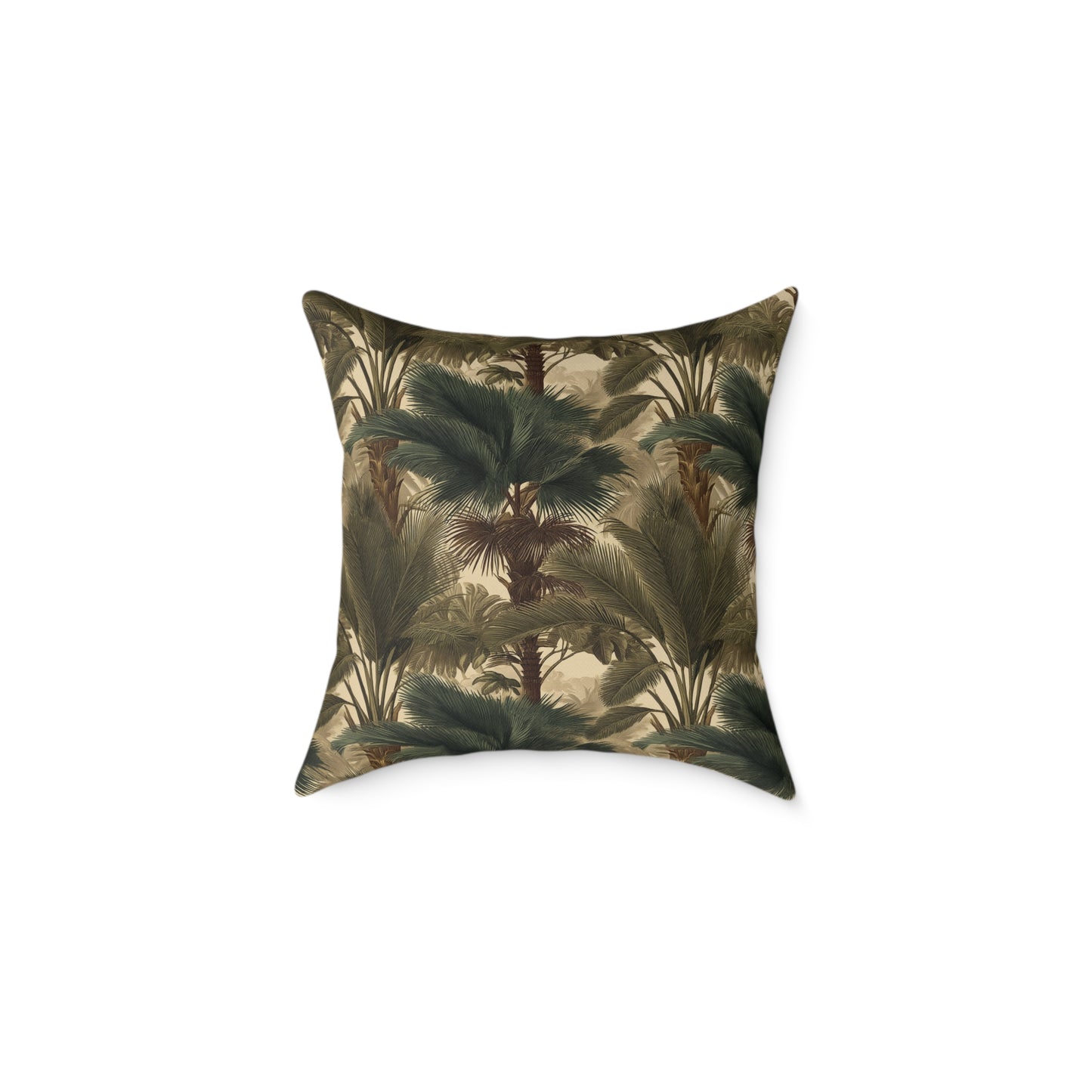 Palm Canopy Safari - Square Poly Canvas Pillow