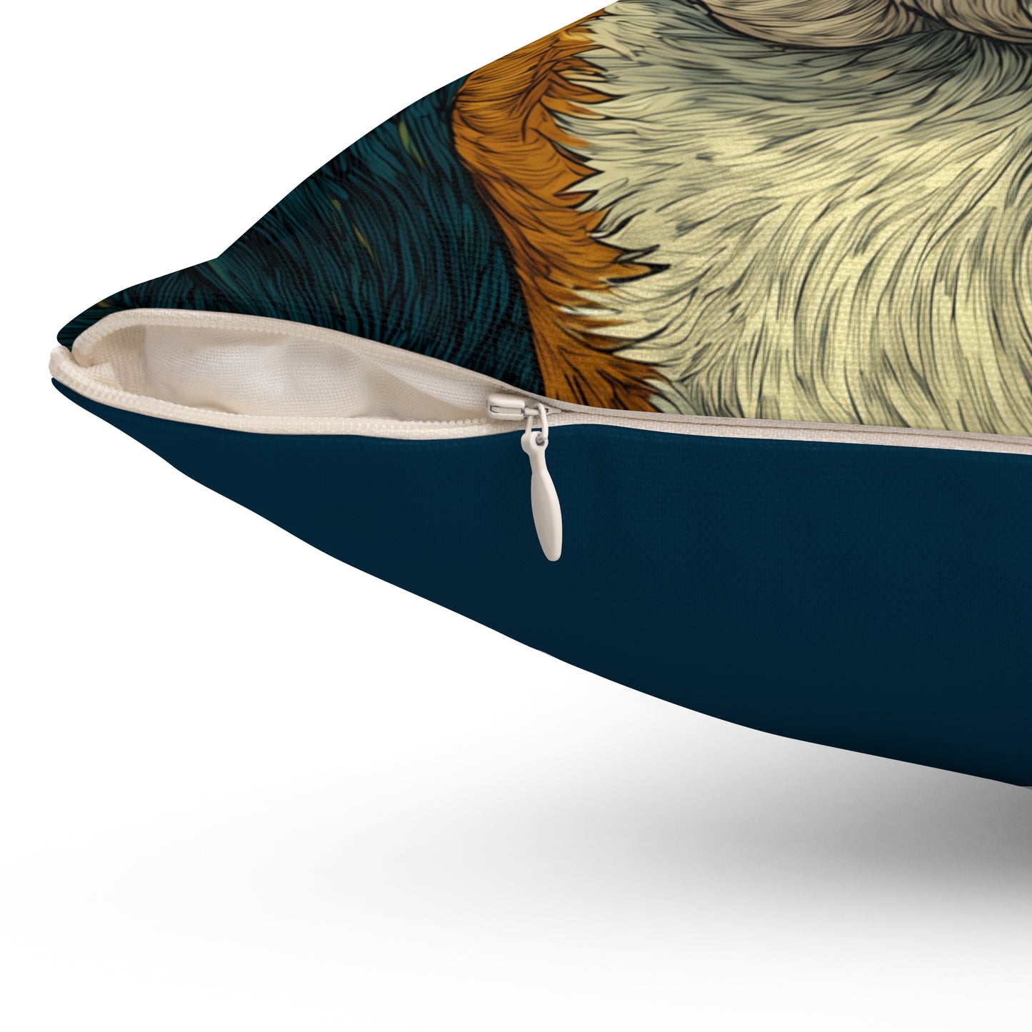 Bulldog Under the Stars - Spun Polyester Square Pillow