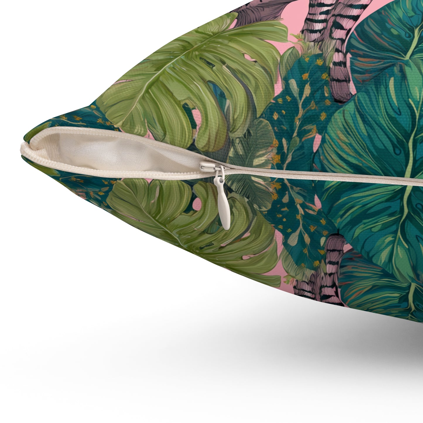 Jungle Rabbits - Spun Polyester Square Pillow