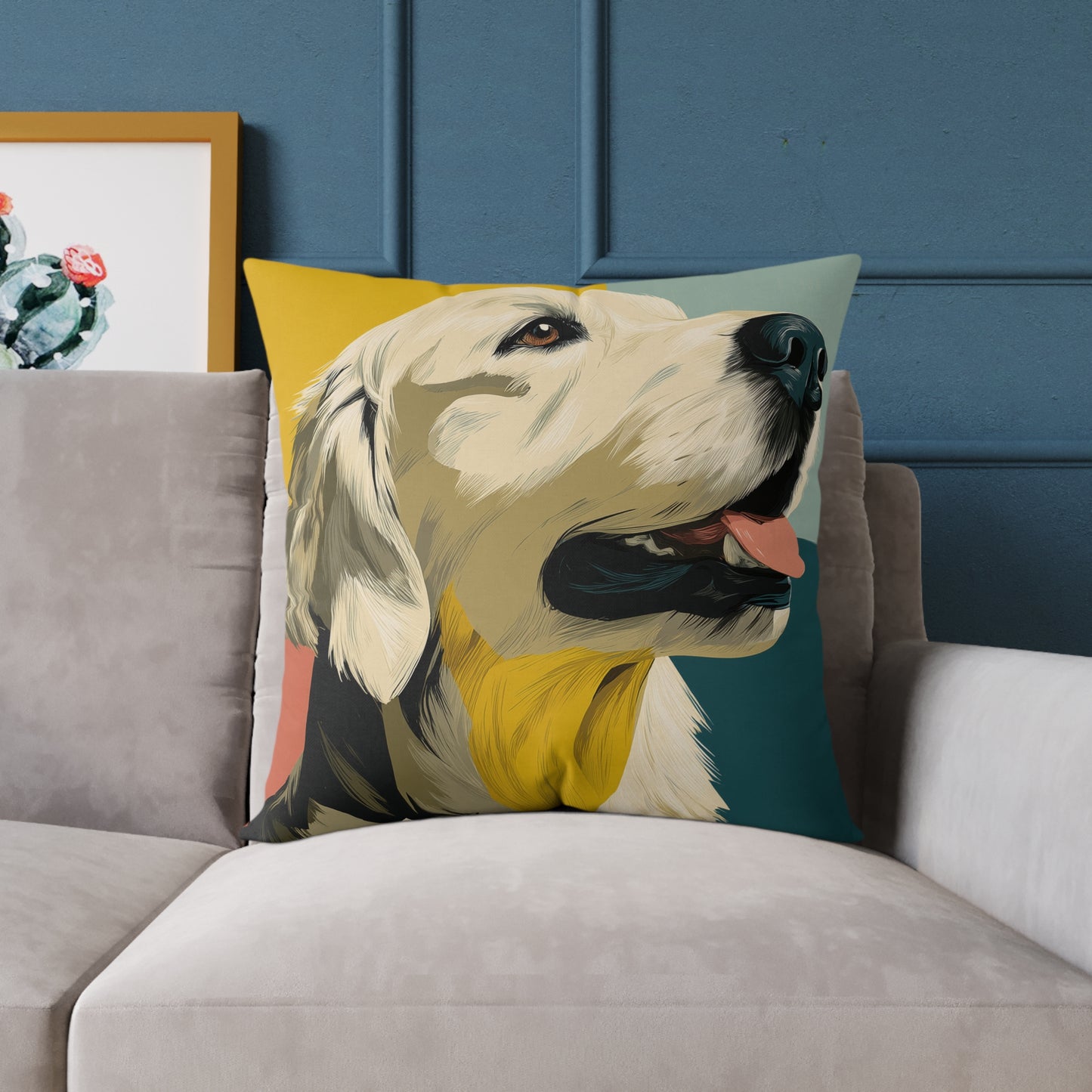 Golden Daydream - Square Poly Canvas Pillow
